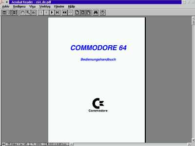 Tyska anvndarmanualen fr Commodore 64 som PDF