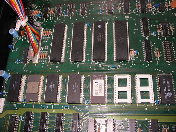 [Closeup of the ROM chips]