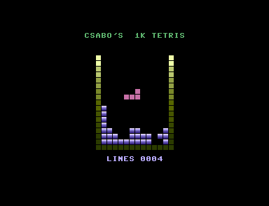 [Skrmbild frn Csabo’s 1k Tetris]