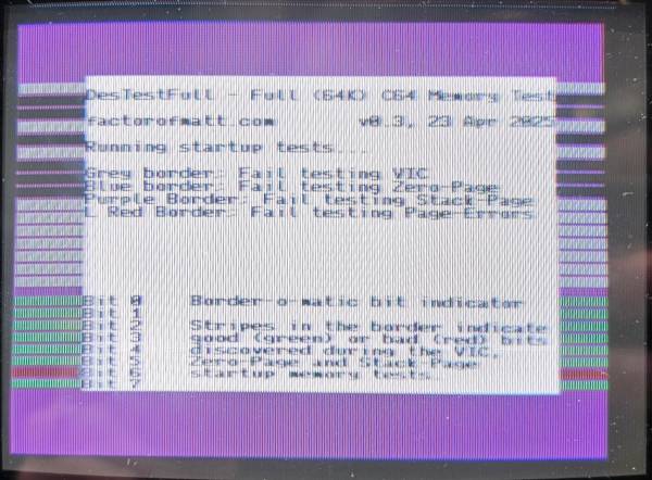 [DesTestFull som visar minnesfel i bit 6]