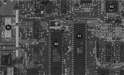 [Detail of C128DCR circuit board]